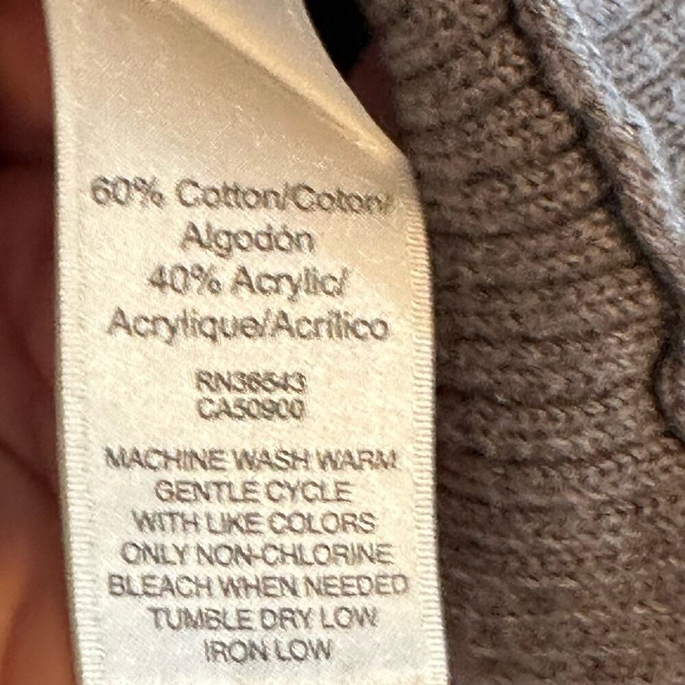 Van Husen, women’s size small cardigan, like new, gray/tan - Picture 3 of 4